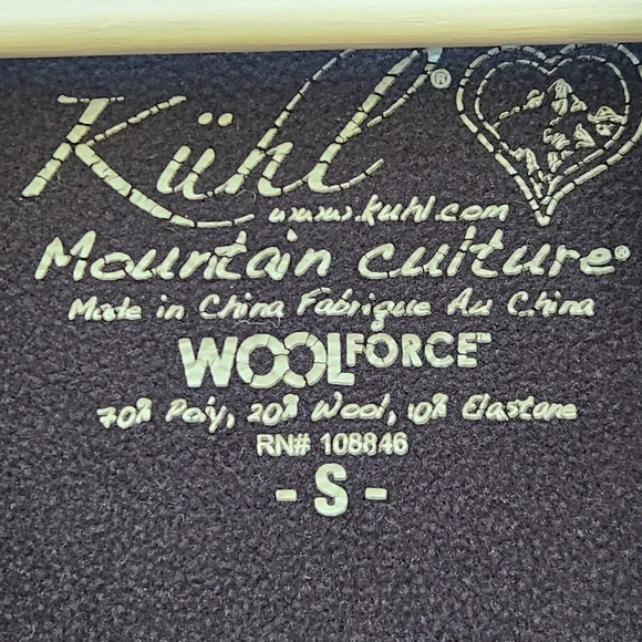 KUHL Women's Woolforce Jacket Small Black Full Zip Outdoor Hiking Gorpcore - Picture 2 of 11